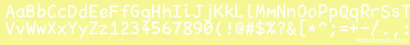 Pointfree Font – White Fonts on Yellow Background