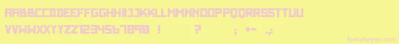 WadimGiant Font – Pink Fonts on Yellow Background