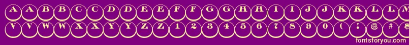 Police ADiscoserifdn3D – polices jaunes sur fond violet