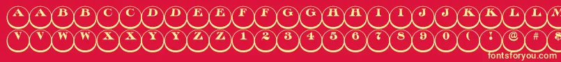 ADiscoserifdn3D Font – Yellow Fonts on Red Background