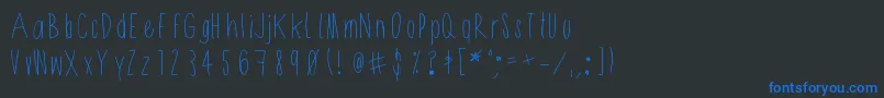 Шрифт Shithead – синие шрифты на чёрном фоне