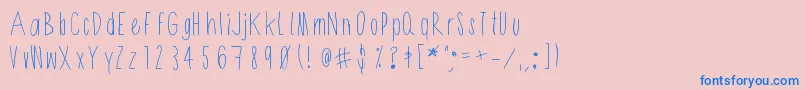 Shithead Font – Blue Fonts on Pink Background