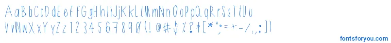 Шрифт Shithead – синие шрифты