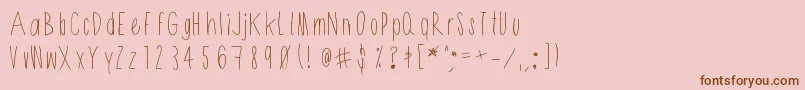 Шрифт Shithead – коричневые шрифты на розовом фоне
