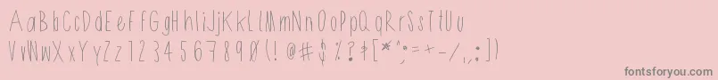 Shithead Font – Gray Fonts on Pink Background