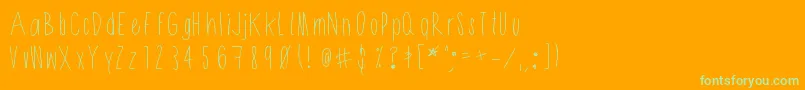 Shithead Font – Green Fonts on Orange Background
