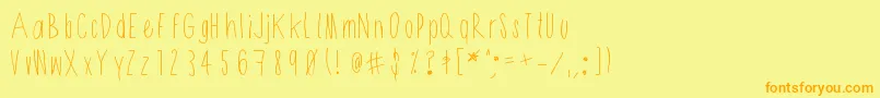 Shithead Font – Orange Fonts on Yellow Background