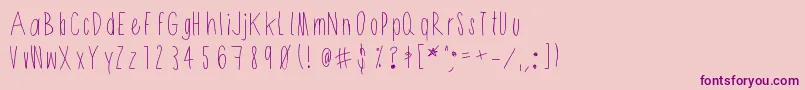 Шрифт Shithead – фиолетовые шрифты на розовом фоне