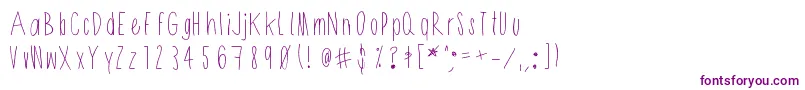 Шрифт Shithead – фиолетовые шрифты на белом фоне