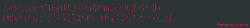 Shithead Font – Red Fonts on Black Background