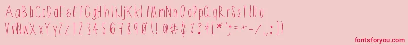 Shithead Font – Red Fonts on Pink Background