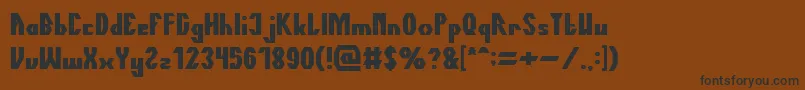 TheQuickBold-Schriftart – Schwarze Schriften auf braunem Hintergrund