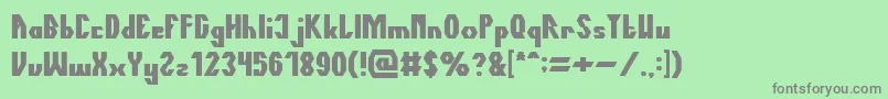 フォントTheQuickBold – 緑の背景に灰色の文字