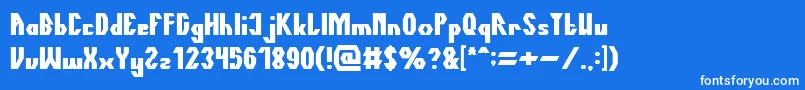 TheQuickBold Font – White Fonts on Blue Background