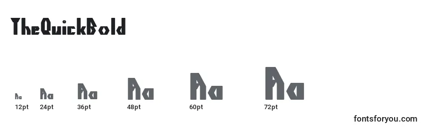 TheQuickBold Font Sizes