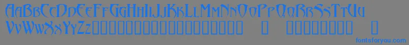 Abaddon Font – Blue Fonts on Gray Background