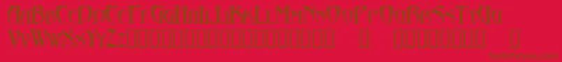 Abaddon Font – Brown Fonts on Red Background