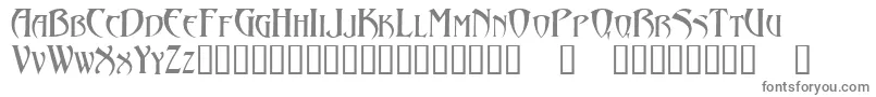 Abaddon-fontti – harmaat kirjasimet valkoisella taustalla