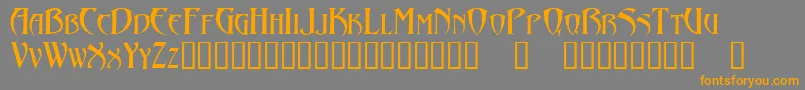 Abaddon Font – Orange Fonts on Gray Background