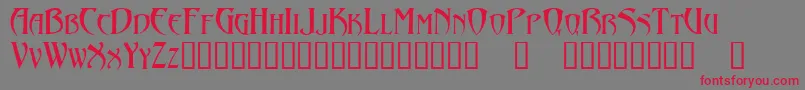 Abaddon Font – Red Fonts on Gray Background