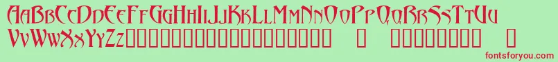 Abaddon Font – Red Fonts on Green Background