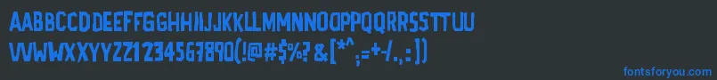 AdPolaquita Font – Blue Fonts on Black Background