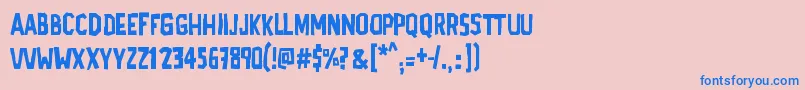 AdPolaquita Font – Blue Fonts on Pink Background