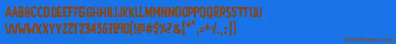 AdPolaquita Font – Brown Fonts on Blue Background