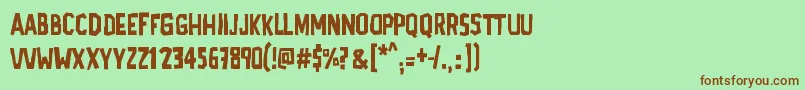 AdPolaquita Font – Brown Fonts on Green Background