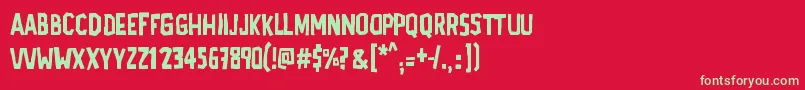 AdPolaquita Font – Green Fonts on Red Background