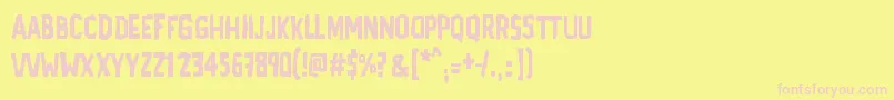 Fonte AdPolaquita – fontes rosa em um fundo amarelo