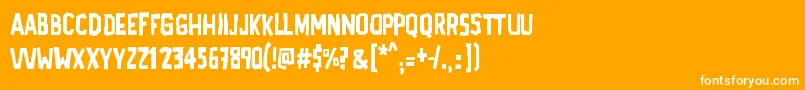 フォントAdPolaquita – オレンジの背景に白い文字