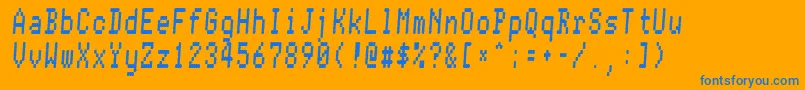 Conman ffy Font – Blue Fonts on Orange Background