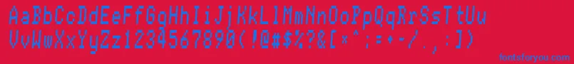 Conman ffy Font – Blue Fonts on Red Background