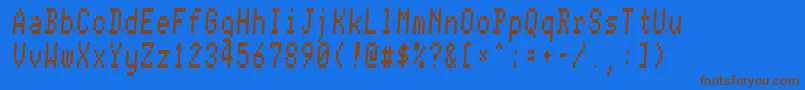 Conman ffy Font – Brown Fonts on Blue Background