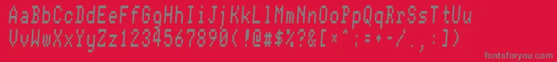 Conman ffy-Schriftart – Graue Schriften auf rotem Hintergrund
