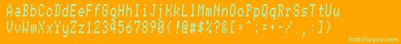 Conman ffy Font – Green Fonts on Orange Background