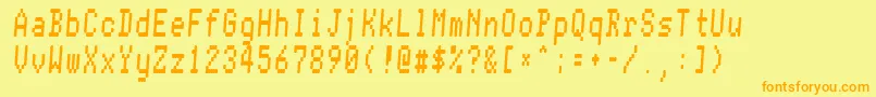 Conman ffy Font – Orange Fonts on Yellow Background