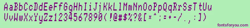 Conman ffy Font – Purple Fonts on Green Background