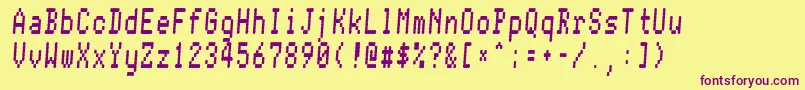 Conman ffy Font – Purple Fonts on Yellow Background