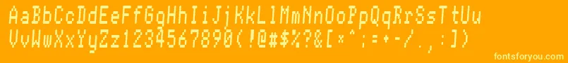 fuente Conman ffy – Fuentes Amarillas Sobre Fondo Naranja