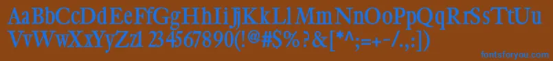 Cybapeeblack-Schriftart – Blaue Schriften auf braunem Hintergrund