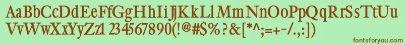 Cybapeeblack Font – Brown Fonts on Green Background