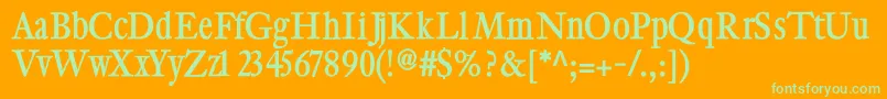 Cybapeeblack Font – Green Fonts on Orange Background