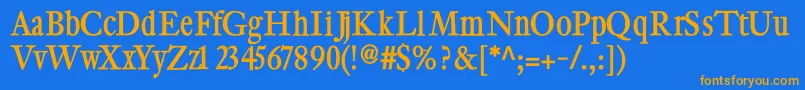 Cybapeeblack Font – Orange Fonts on Blue Background