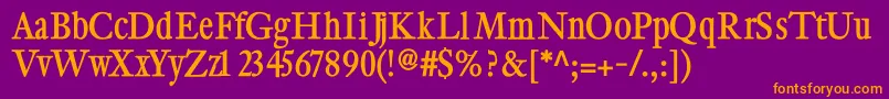 Cybapeeblack Font – Orange Fonts on Purple Background
