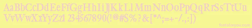 Cybapeeblack Font – Pink Fonts on Yellow Background