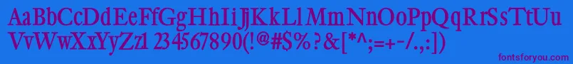 Cybapeeblack Font – Purple Fonts on Blue Background