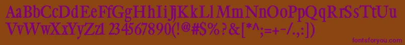 Cybapeeblack Font – Purple Fonts on Brown Background
