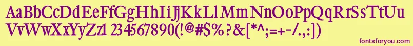 Cybapeeblack Font – Purple Fonts on Yellow Background